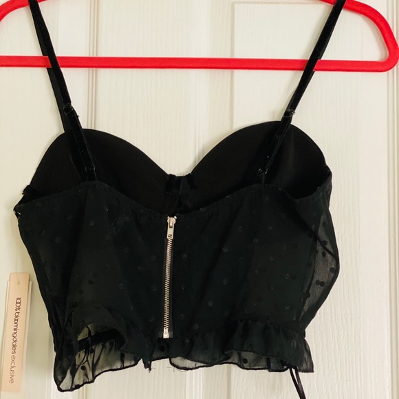 Black Crop Zipper Top - Picture 6 of 9